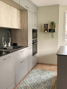 Agencement de cuisine en linéaire