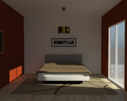 changer la profondeur avec les murs parallèles de couleur chaude agrandir la chambre avec les murs parallèles en couleur, en utilisant une couleur chaude