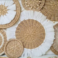 des décorations en rotin et macramé